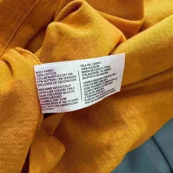 Mens mustard color long sleeve U.S. Polo Assn stop - Picture 2 of 4